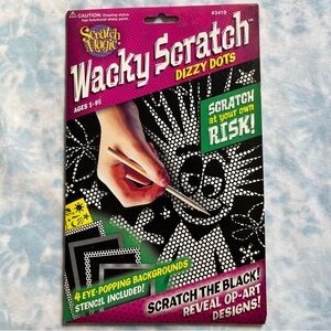 Scratch Magic Wacky Scratch "Dizzy Dots" pack of 4 drawing boards - BRAND NEW